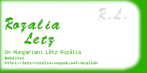 rozalia letz business card