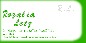 rozalia letz business card